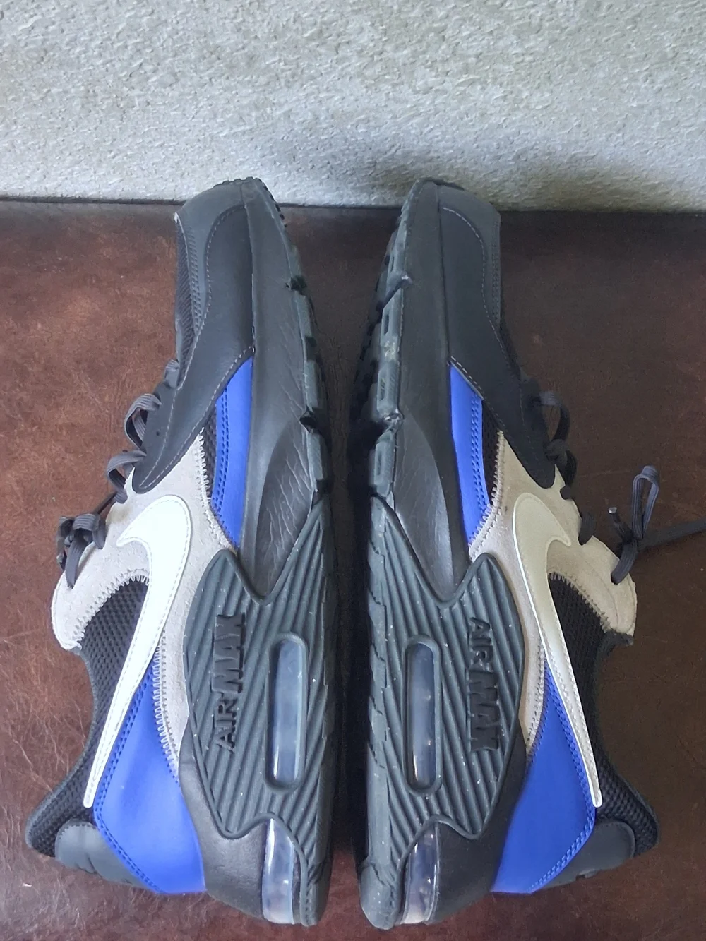 Nike Air Max Excee Black Smoke Grey Racer Blue Shoe - Size 13